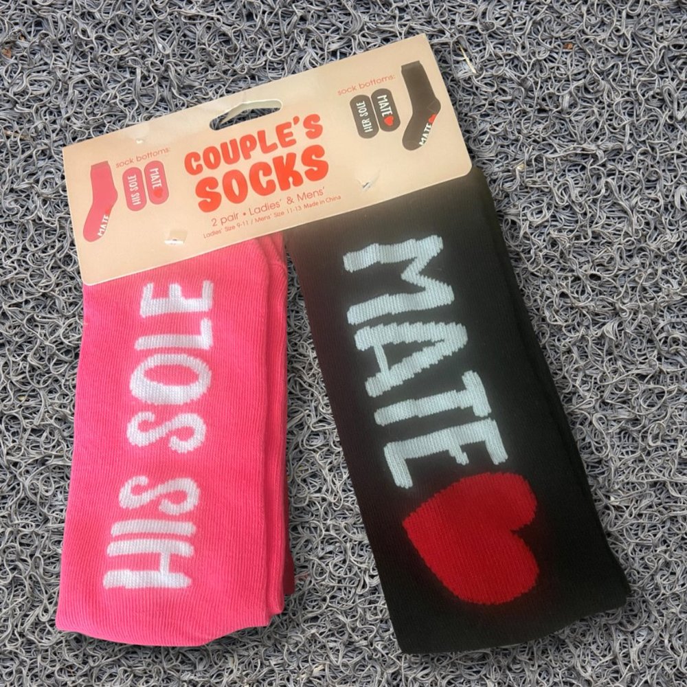Couple's His and Hers Sole Mate Socks